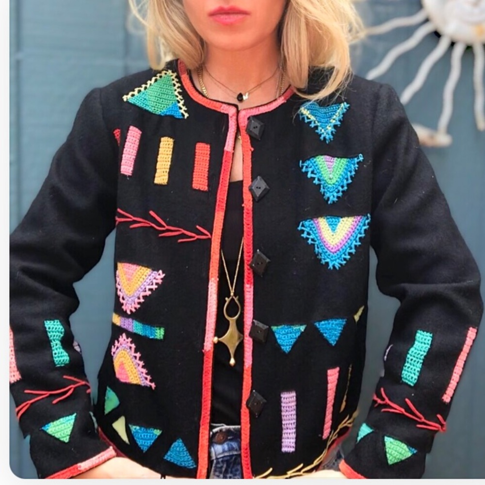 Vintage Embroidered Wool Jacket